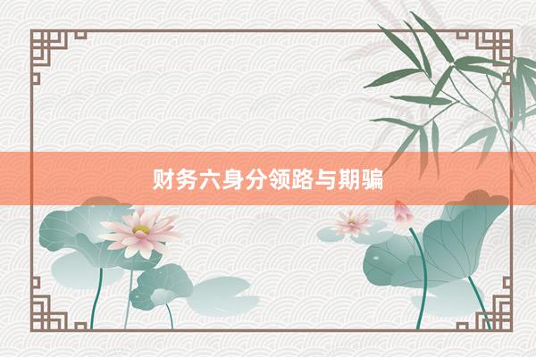 财务六身分领路与期骗